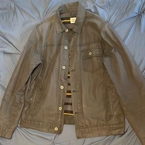 Flint & Tinder Flannel-Lined Waxed Trucker Jacket